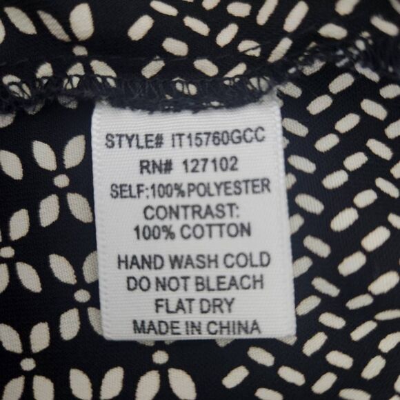 Pink Owl Black Patchwork Print Boho Blouse with Lantern Sleeves Size Medium - Picture 8 of 9